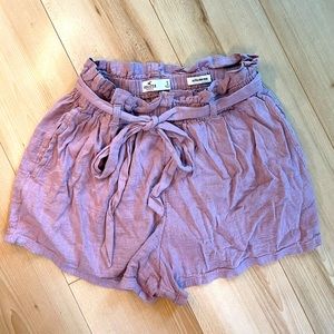 Lilac Hollister Linen Summer Shorts